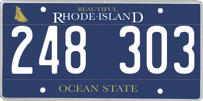RI license plate 248303