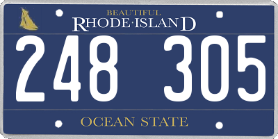 RI license plate 248305