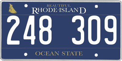 RI license plate 248309