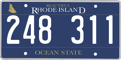 RI license plate 248311