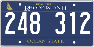 RI license plate 248312