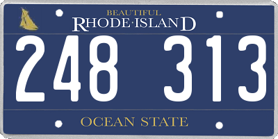 RI license plate 248313