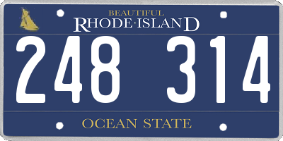 RI license plate 248314