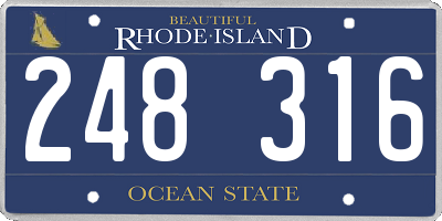 RI license plate 248316