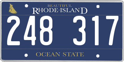 RI license plate 248317