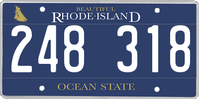 RI license plate 248318