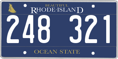 RI license plate 248321