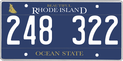 RI license plate 248322