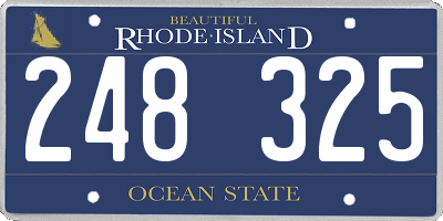 RI license plate 248325