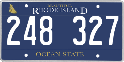 RI license plate 248327