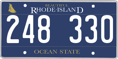 RI license plate 248330