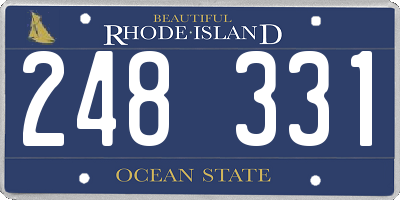 RI license plate 248331