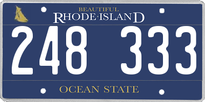 RI license plate 248333