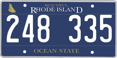 RI license plate 248335