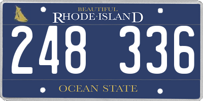 RI license plate 248336