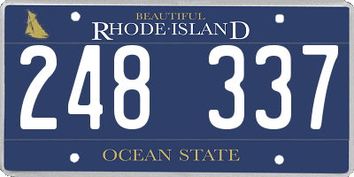 RI license plate 248337
