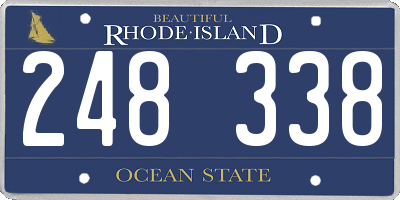 RI license plate 248338