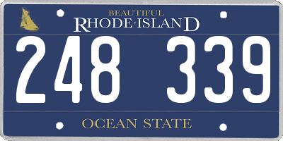 RI license plate 248339