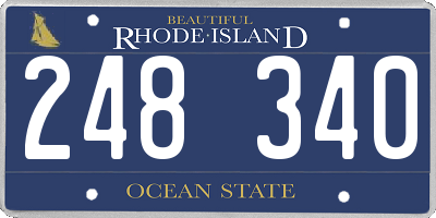 RI license plate 248340