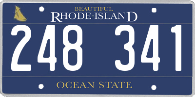 RI license plate 248341