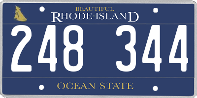 RI license plate 248344