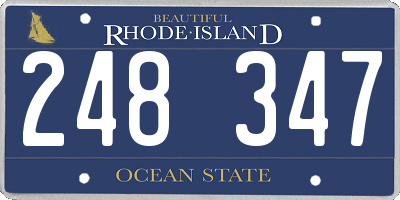 RI license plate 248347