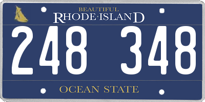 RI license plate 248348