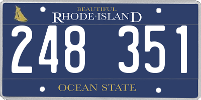 RI license plate 248351