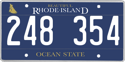 RI license plate 248354