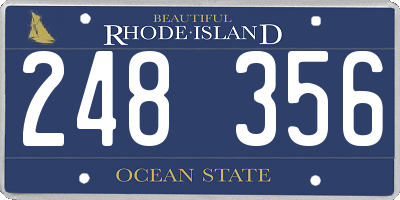 RI license plate 248356