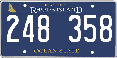 RI license plate 248358