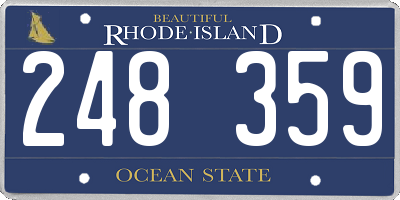 RI license plate 248359