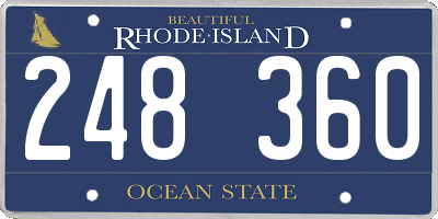 RI license plate 248360