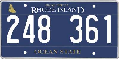 RI license plate 248361