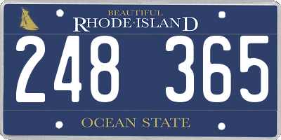 RI license plate 248365