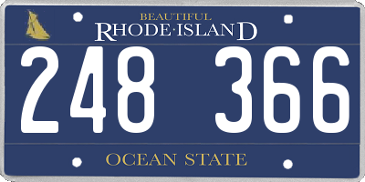 RI license plate 248366