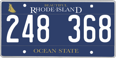 RI license plate 248368