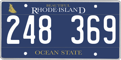 RI license plate 248369