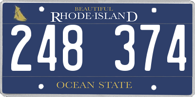 RI license plate 248374