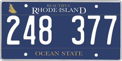 RI license plate 248377