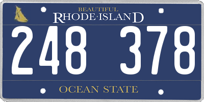 RI license plate 248378