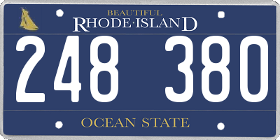 RI license plate 248380