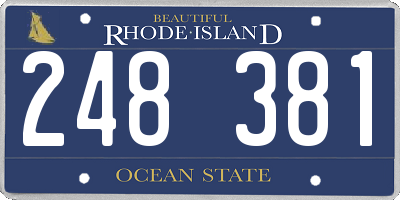 RI license plate 248381