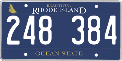 RI license plate 248384