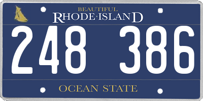 RI license plate 248386