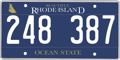 RI license plate 248387