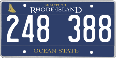 RI license plate 248388
