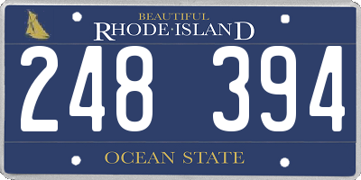RI license plate 248394
