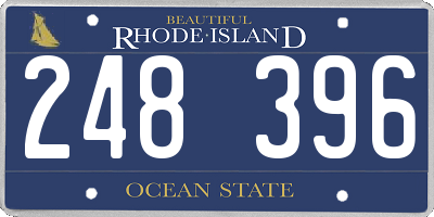 RI license plate 248396
