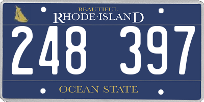 RI license plate 248397